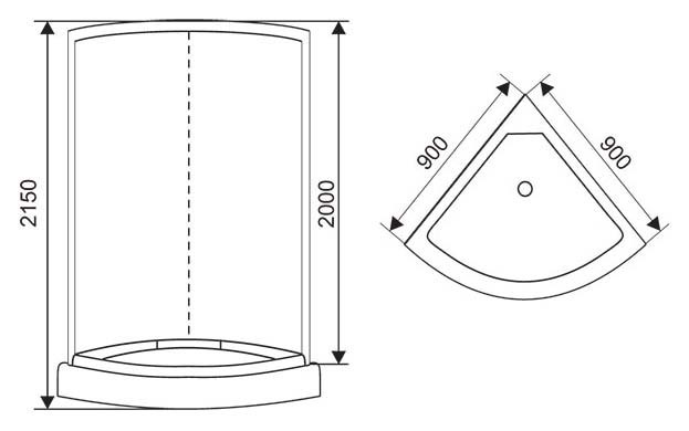 Душевая кабина Arcus AS-101-9 90x90