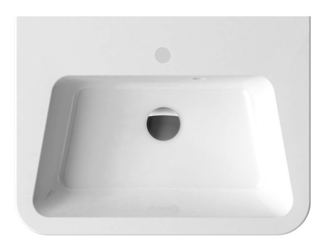 Раковина мебельная Ravak 55х45х15.5, литьевой мрамор, цвет Белый (XJI01155000)