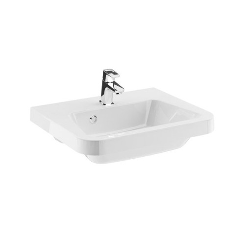 Раковина мебельная Ravak 55х45х15.5, литьевой мрамор, цвет Белый (XJI01155000)