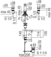 Смеситель для раковины Nobili Loop LP90211/1CR Хром