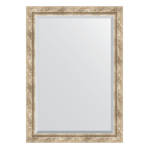 Зеркало настенное с фацетом EVOFORM в багетной раме прованс с плетением, 73х103 см, BY 3459