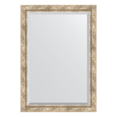Зеркало настенное с фацетом EVOFORM в багетной раме прованс с плетением, 73х103 см, BY 3459