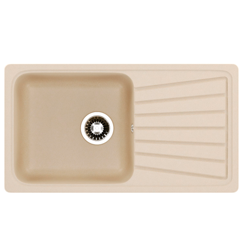 Кухонная мойка Formastone NOVA 81-46, прямоугольная с крылом, цвет бежевый