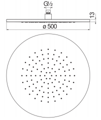 Верхний душ Nobili AD139/115CR 50 см Chrome