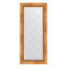 Зеркало настенное с гравировкой EVOFORM в багетной раме римское золото, 56х126 см, BY 4060