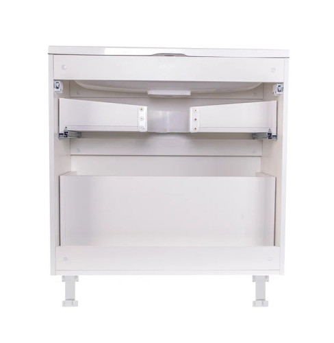 Тумба напольная Style Line Бергамо мини 80 (2 ящ.) Люкс антискрейтч белый, PLUS