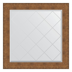 Зеркало настенное с гравировкой EVOFORM в багетной раме медная кольчуга, 87х87 см, BY 4560