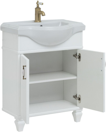 Тумба с раковиной Aquanet Валенса New (Классик) 65 белый