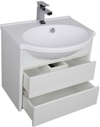 Тумба с раковиной Aquanet Лайн 60 белый