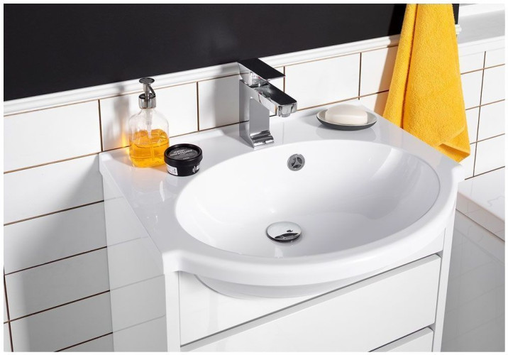 Тумба с раковиной Aquanet Лайн 60 белый