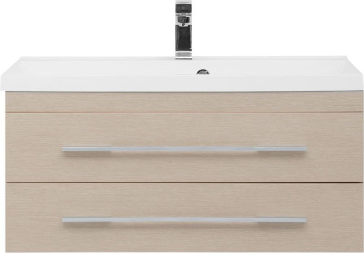 Тумба с раковиной Aquanet Нота NEW 90 светлый дуб