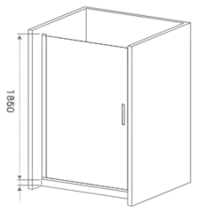 Душевая дверь в нишу Good Door Mokka DR 90