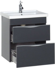 Тумба с раковиной Aquanet Эвора 60 серый антрацит