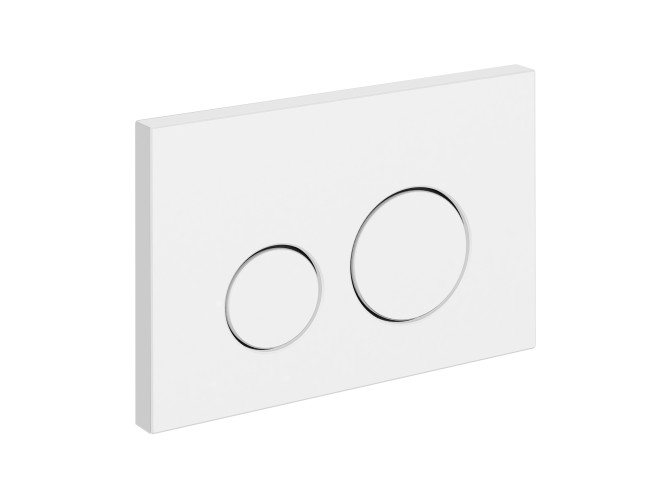 Кнопка Cersanit TWINS для LINK PRO/VECTOR/LINK/HI-TEC пластик белый матовый с рамкой