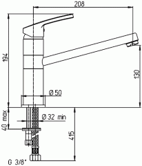 Смеситель для кухни Paini Miura MRCR573