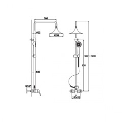 Душевая система KAISER 1111-SX (1111-SX)