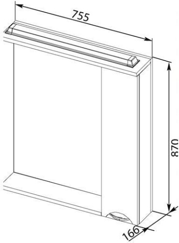 Зеркало-шкаф Aquanet Гретта 75 белый