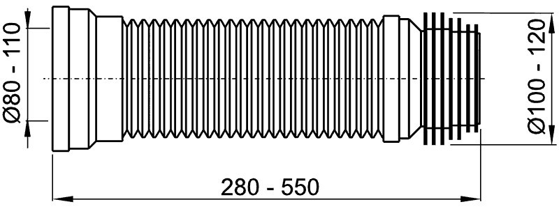 Фановая труба гофровая Alcaplast A97
