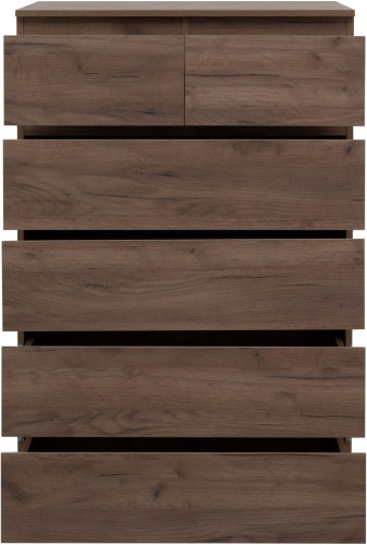 Комод Aquanet Сканди 800x480 Дуб крафт (6 ящиков)