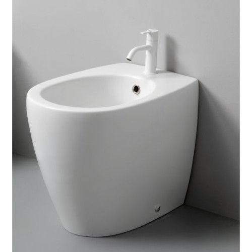 White Ceramic Basic, напольное биде, 51x36x43h см, цвет белый глянцевый