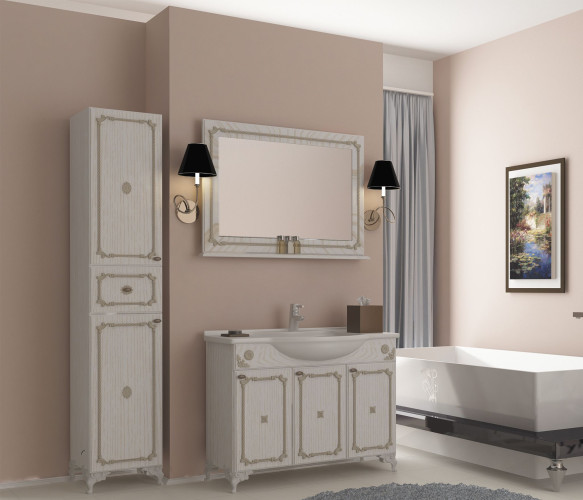 Зеркало без подсветки MIXLINE Сальери-80 патина золото (533043)