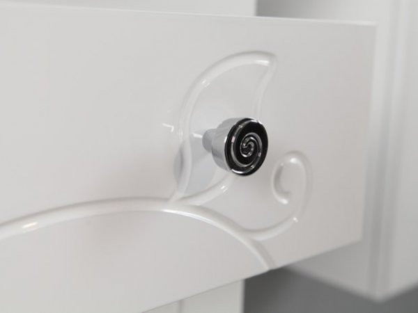 Тумба под раковину AQUATON ЛИАНА 60 напольная, с корзиной для белья, белая (1A162901LL010)