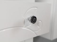 Тумба под раковину AQUATON ЛИАНА 60 напольная, с корзиной для белья, белая (1A162901LL010)