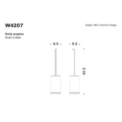 Ершик для унитаза Colombo Design Time W4207.000