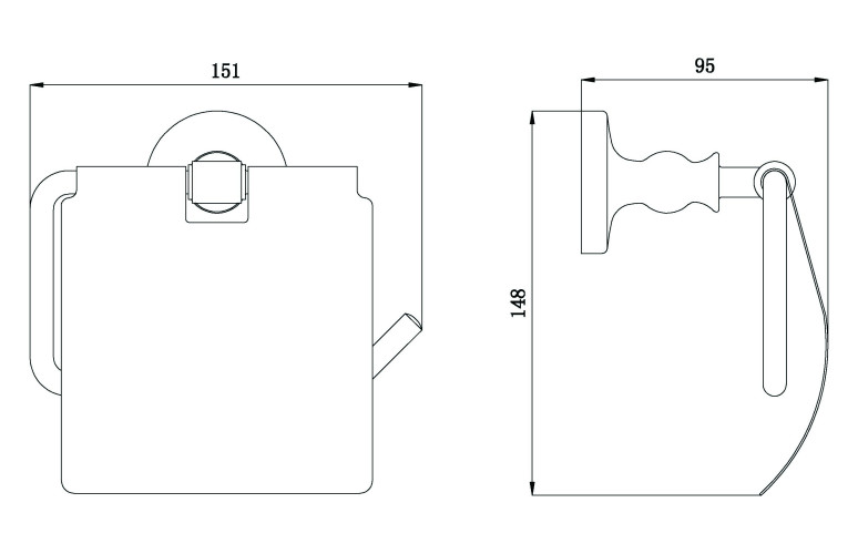 Держатель туалетной бумаги RUSH Crete (CR35111)