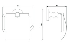 Держатель туалетной бумаги RUSH Crete (CR35111)