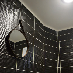 Зеркало AZARIO Капитан D610 c подсветкой и диммером, бесконтактный сенсор, коричн кожа (LED-00002332)