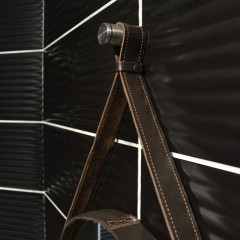 Зеркало AZARIO Капитан D610 c подсветкой и диммером, бесконтактный сенсор, коричн кожа (LED-00002332)