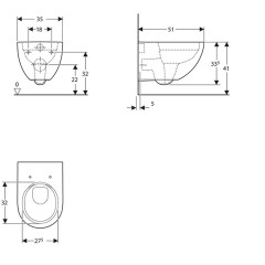 Унитаз Keramag Acanto 500.600.01.2 подвесной