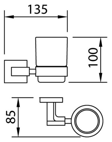 Стакан для зубных щеток Clever Urban 99461