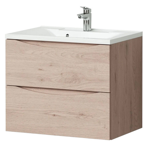 Тумба Итана Мишель 65 CS00080618 подвесная с раковиной Milena 65 Сосна фактурная натуральная (CS00080618)