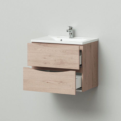 Тумба Итана Мишель 65 CS00080618 подвесная с раковиной Milena 65 Сосна фактурная натуральная (CS00080618)