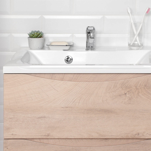 Тумба Итана Мишель 65 CS00080618 подвесная с раковиной Milena 65 Сосна фактурная натуральная (CS00080618)