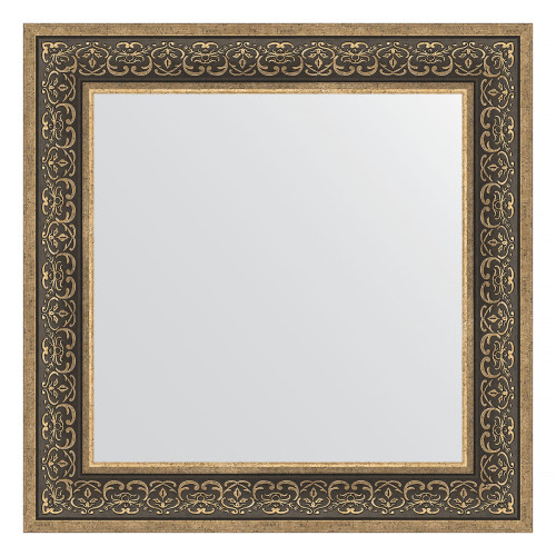 Зеркало настенное EVOFORM в багетной раме вензель серебряный, 73х73 см, BY 3160