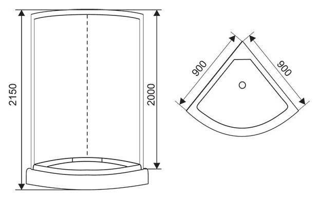 Душевая кабина Arcus AS-102 90x90