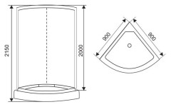 Душевая кабина Arcus AS-102 90x90