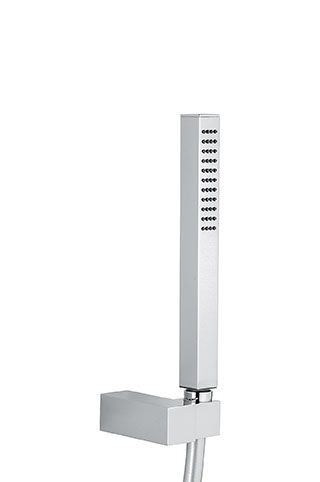 Emmevi, набор ручного душа 166: шланг 150см. из латуни (C02706А), однорежимная лейка, цвет хром