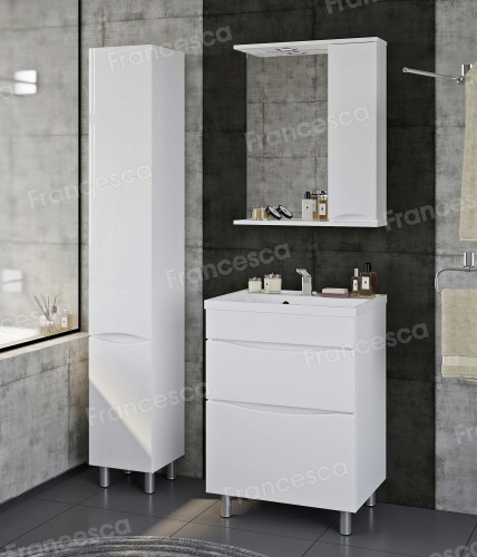 Шкаф-пенал Венеция Амали 30 напольный, белый