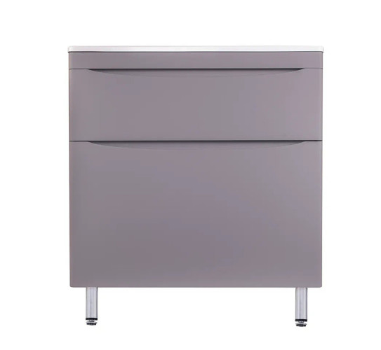 Тумба напольная Style Line Бергамо мини 80 (2 ящ.) Люкс антискрейтч серый, PLUS