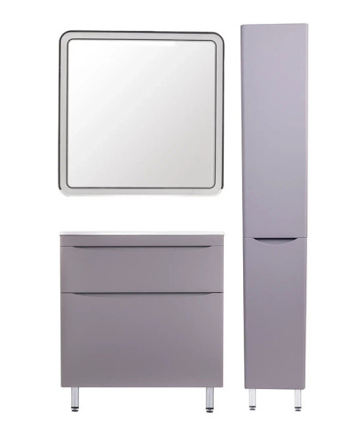 Тумба напольная Style Line Бергамо мини 80 (2 ящ.) Люкс антискрейтч серый, PLUS