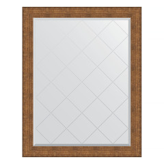 Зеркало настенное с гравировкой EVOFORM в багетной раме медная кольчуга, 97х122 см, BY 4561