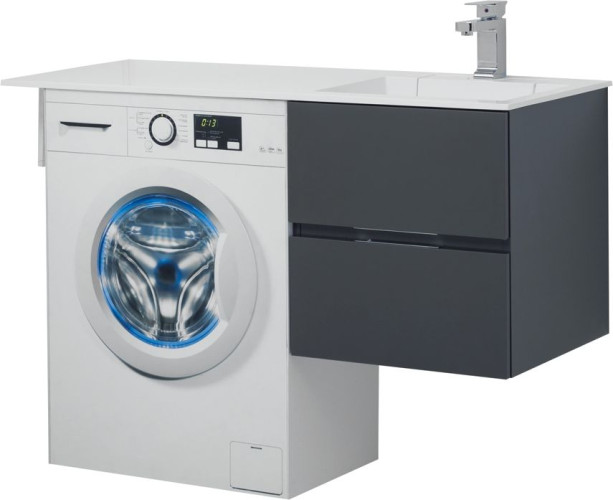 Тумба с раковиной Aquanet Алвита 120 R серый антрацит
