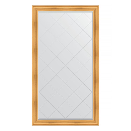 Зеркало напольное с гравировкой  EVOFORM  в багетной раме травленое золото, 114х204 см, BY 6367