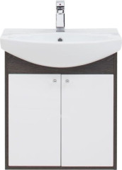 Тумба с раковиной Aquanet Грейс 60 дуб кантербери/белый (2 дверцы)