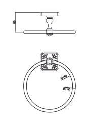 Кольцо для полотенца Antik 081601 Br