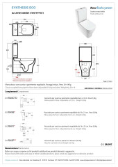 Olympia Synthesis Eco, напольный безободковый унитаз моноблок 63x36 см, цвет белый матовый
